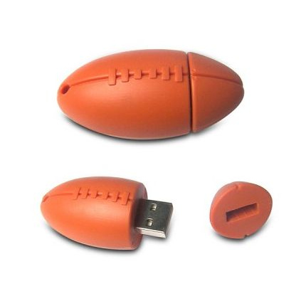 Maßgefertigte  USB-Stick in Form eines American Footballs - Topgiving